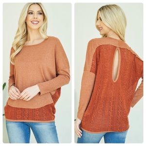 Crochet Back Lightweight Top